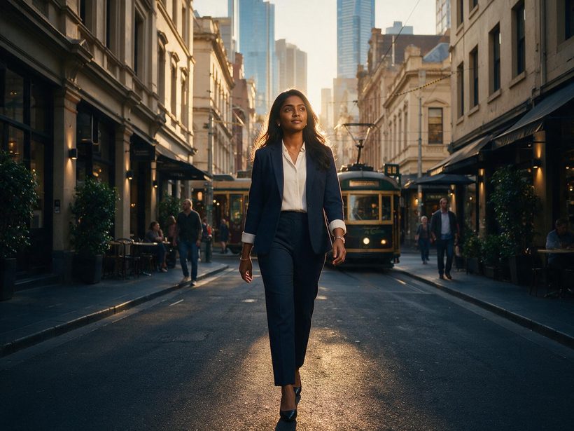 Indian professional in the Melbourne CBD