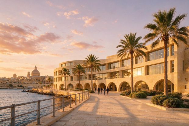 Higher education college on a Maltese seafront