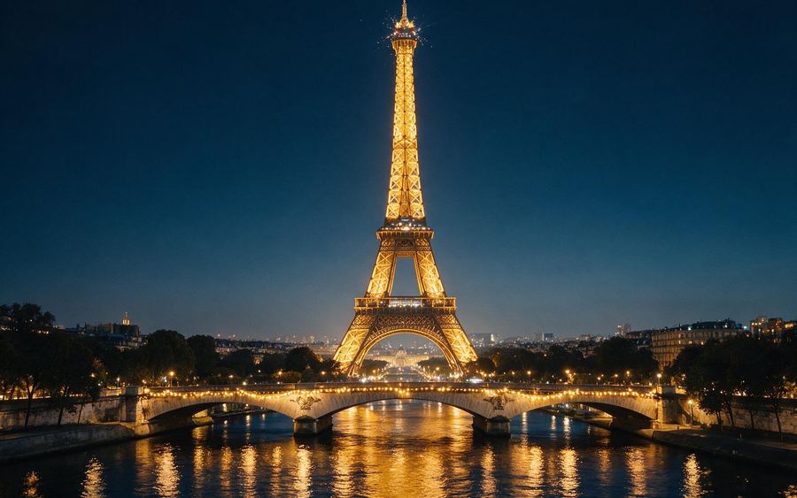 France at night