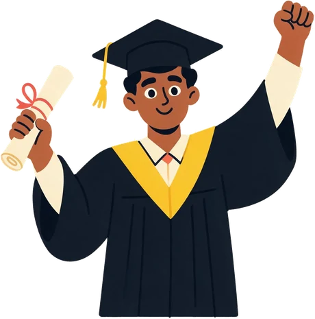 Student graduating with a UK Masters degree